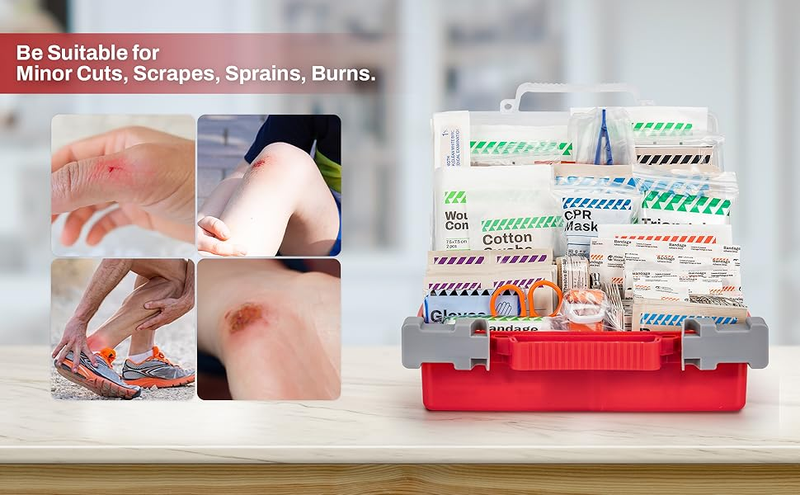 All-Purpose First Aid Kit --- Rhino Rescue™ First Aid Kits & Supplies All-Purpose First Aid Medical Supplies 266/350 items - FDA CE Approved