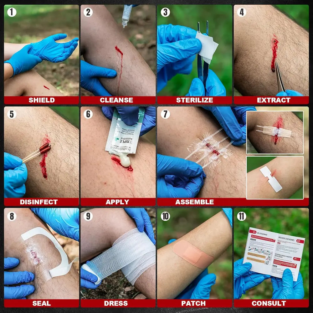 Triple-Action Wound Closure Kit –  3/5/10 Packs, Stitch-Free Healing System for Outdoors & Home