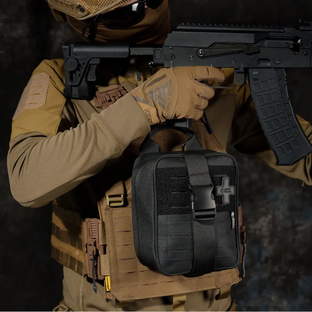SE IFAK --- Rhino Rescue™ IFAK Trauma Kit Tactical IFAK Trauma & Medical Kits with C-A-T Tourniquet First Aid Kit Molle Pouch SE Black - FDA CE Approved