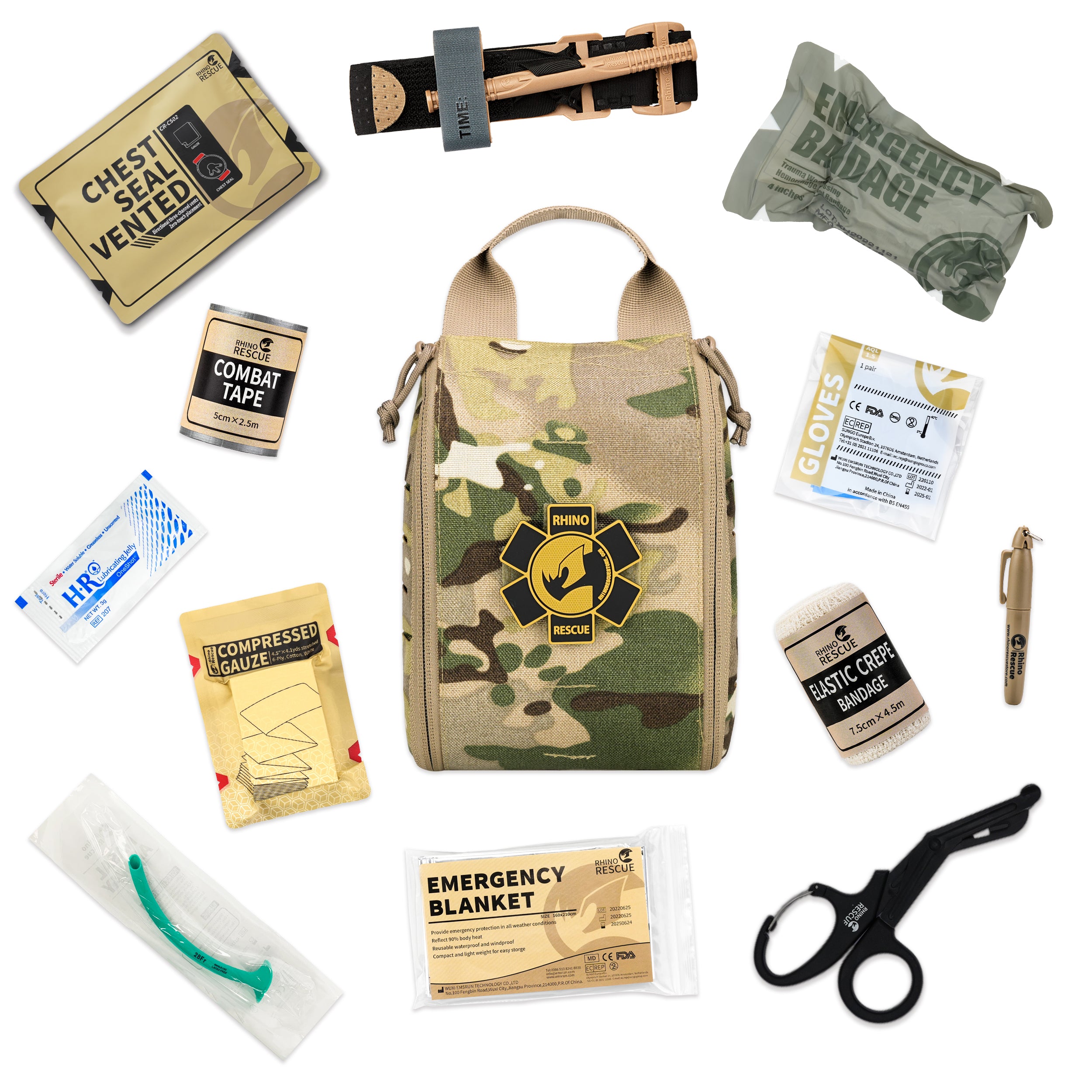 RHINO QF-002M Bleed Control IFAK -Camouflage-Portable Medical Kit