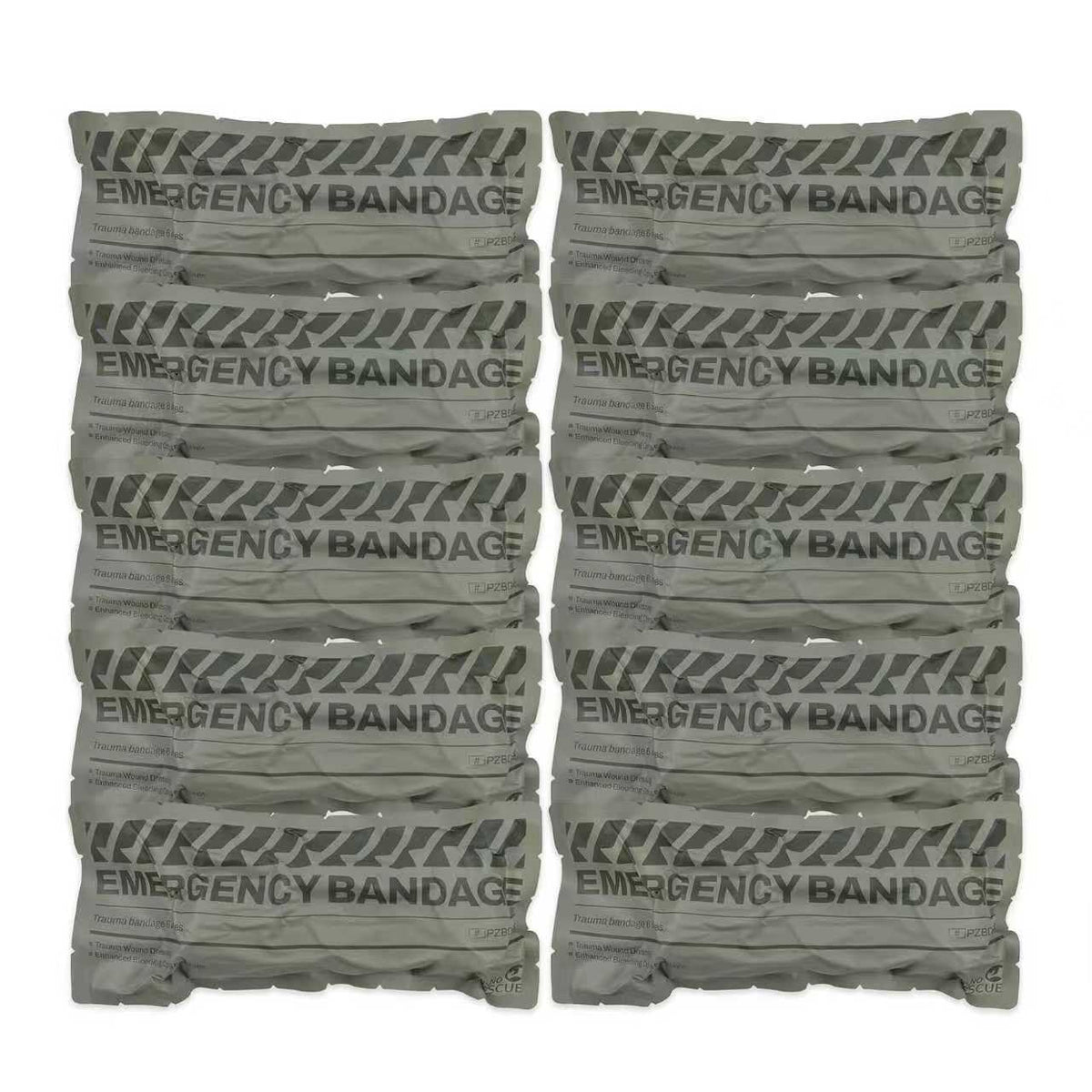 RhinoRescue Israeli Emergency Bandage rolled and unrolled