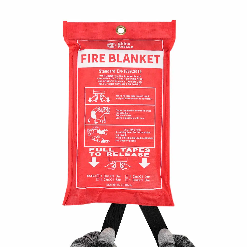 RHINO RESCUE Fiberglass Fire Blanket 4 Pack