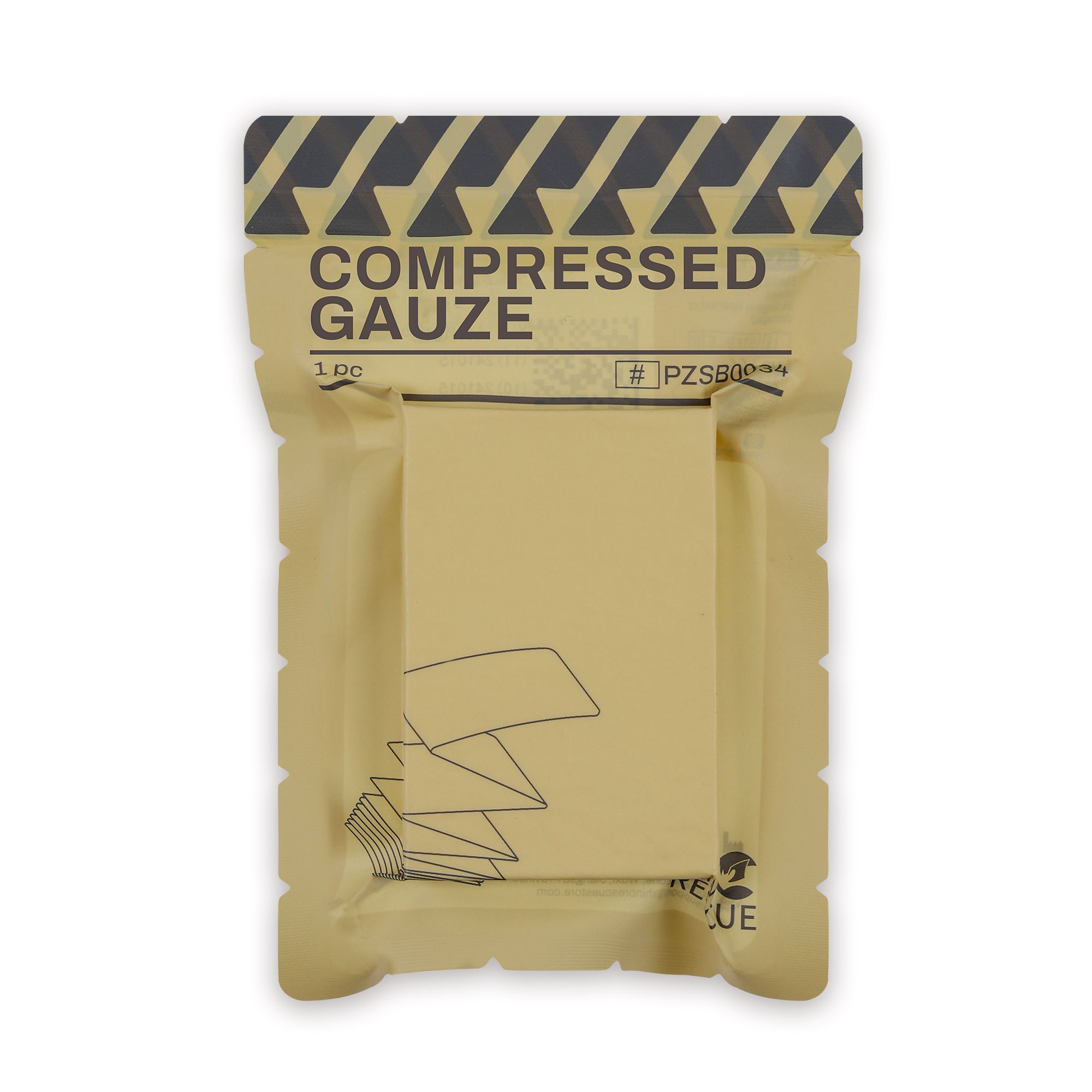Rhino Rescue™ Sterile Compressed Gauze for Emergency Wound Dressing, FSA HSA Eligible, First Aid and Trauma Kit, 6 Count