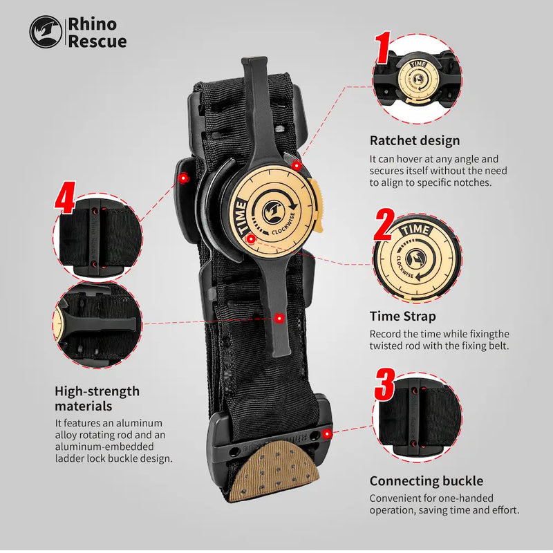 IFAK Trauma Kit with Ratcheting Tourniquet, Molle Pouch SE Camouflage Rhino Rescue™, FDA/CE-Approved Self-Rescue in Seconds for Outdoor & Combat