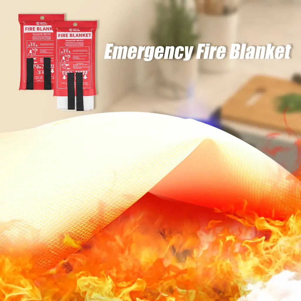 RHINO RESCUE Fiberglass Fire Blanket 4 Pack