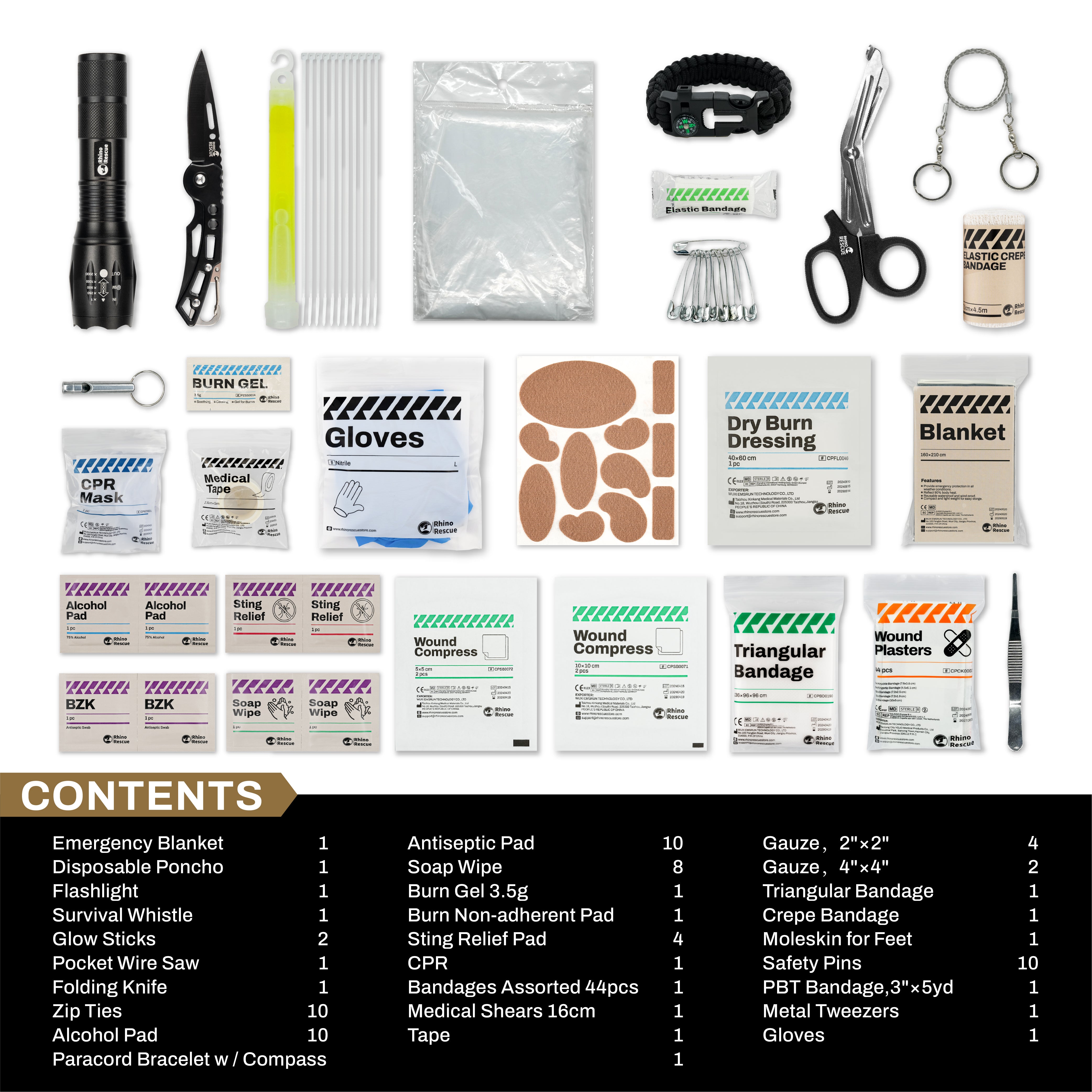 SE ADVENTURE MID – 120+ Medical & Survival Essentials, MOLLE Quick-Release Design, Lightweight Outdoor Emergency Kit