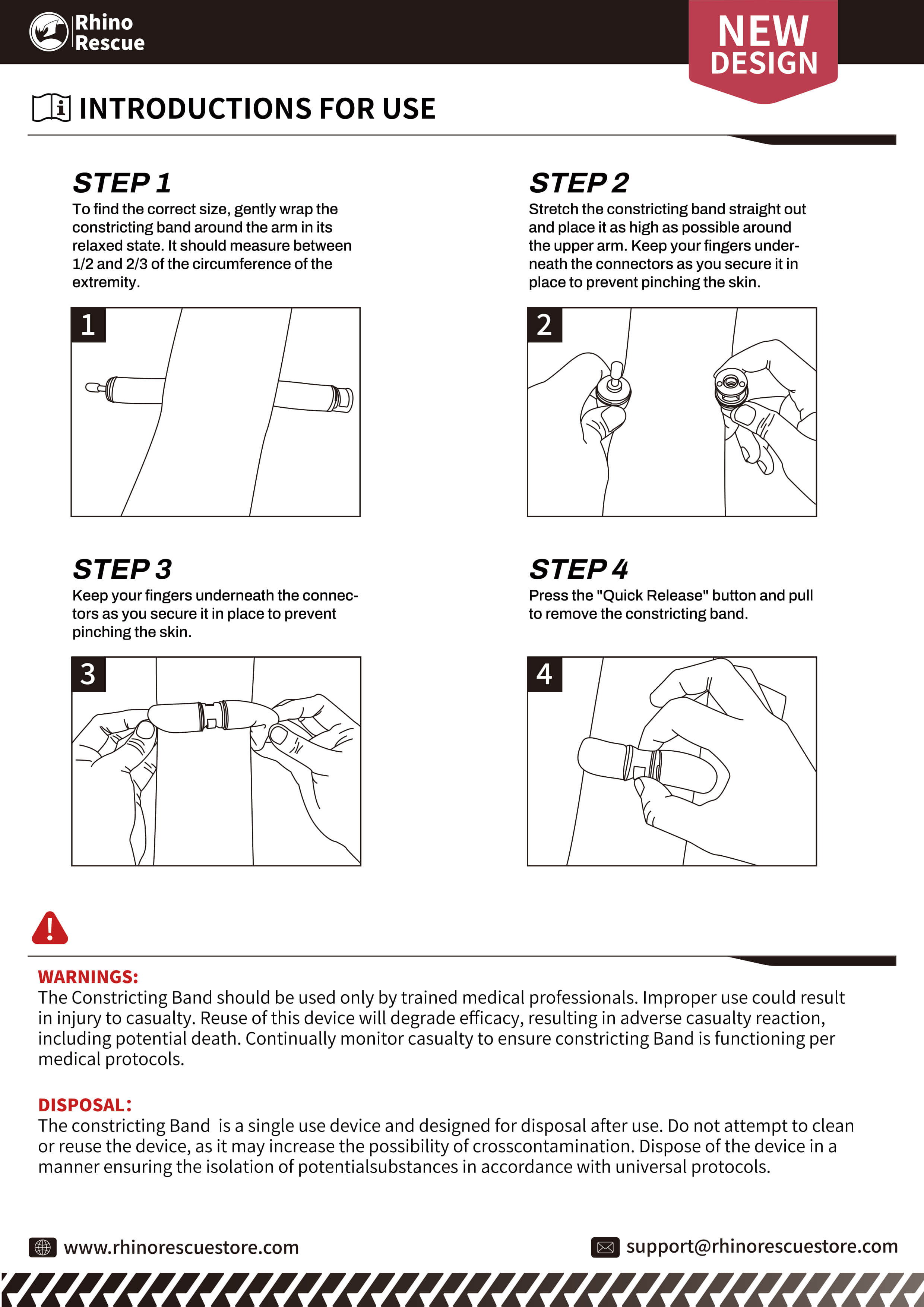 Rhino Advanced IV Constricting Band – Quick-Connect & Release for Efficient Venous Access