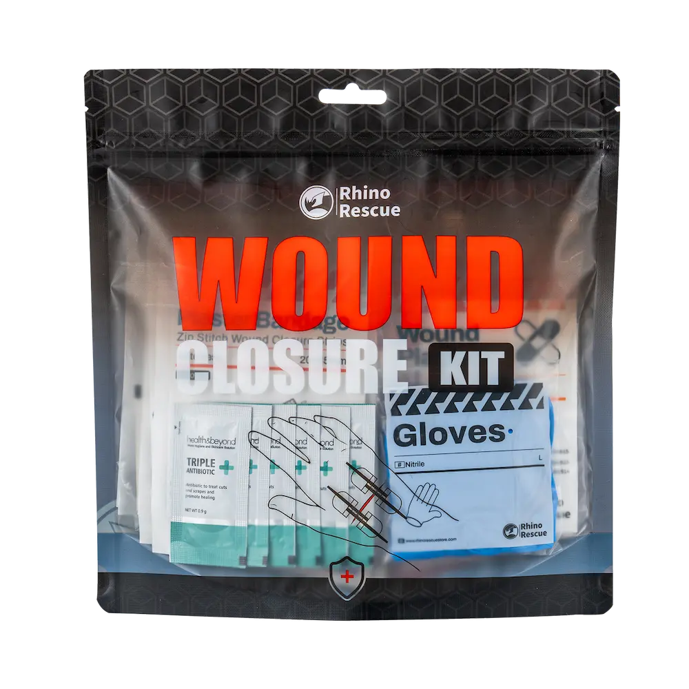 RHINO RESCUE Wound Closure Kit: Pro Strips & Butterfly Bandages