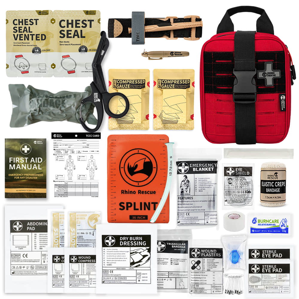 RHINO RESCUE™ IFAK Trauma Kit - Red-car first aid kit