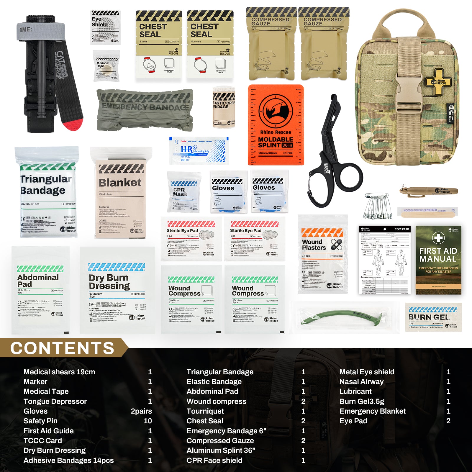 RHINO RESCUE™ SE IFAK Trauma Kit（US Zone)-With CAT Tourniquet