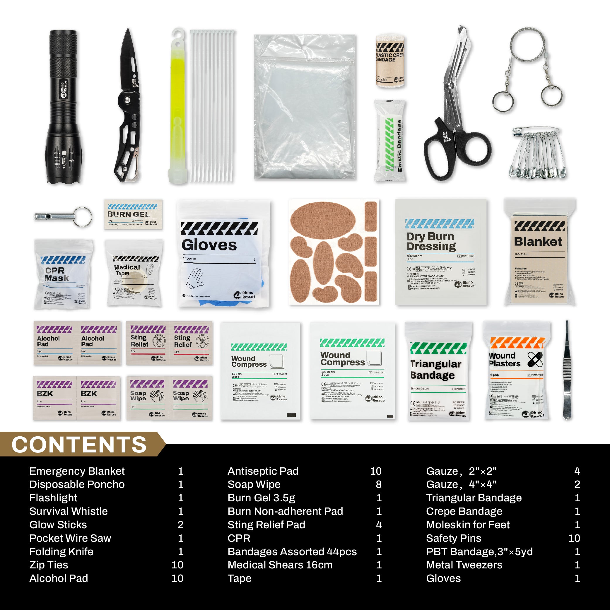 SE ADVENTURE MID – 120+ Medical & Survival Essentials, MOLLE Quick-Release Design, Lightweight Outdoor Emergency Kit