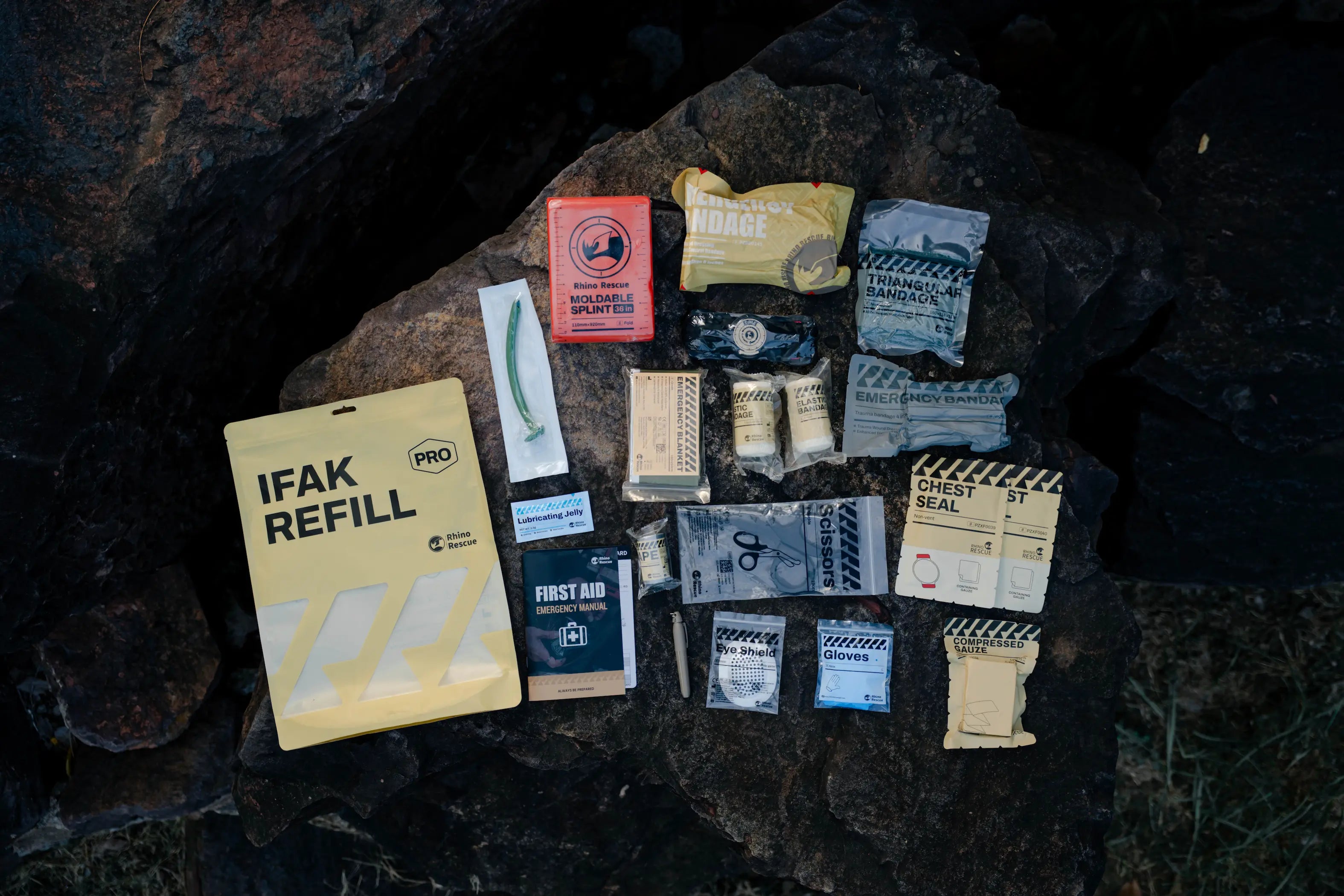 Rhino Rescue Trauma Emergency Pouch with Ratchet Tourniquet for Effective Bleeding Control