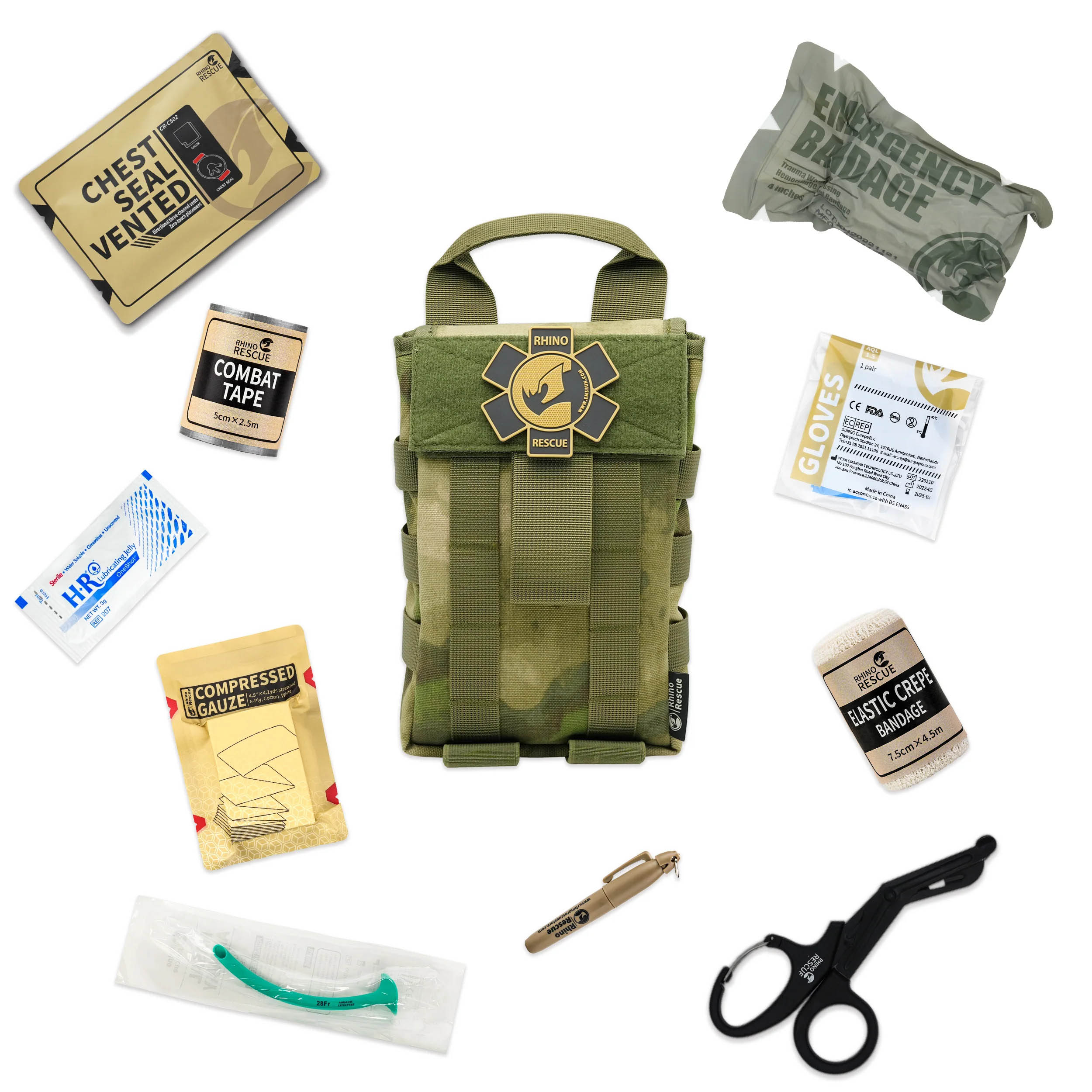 RHINO QF-001: Tactical Trauma and First Aid IFAK for Stop the Bleed Kits