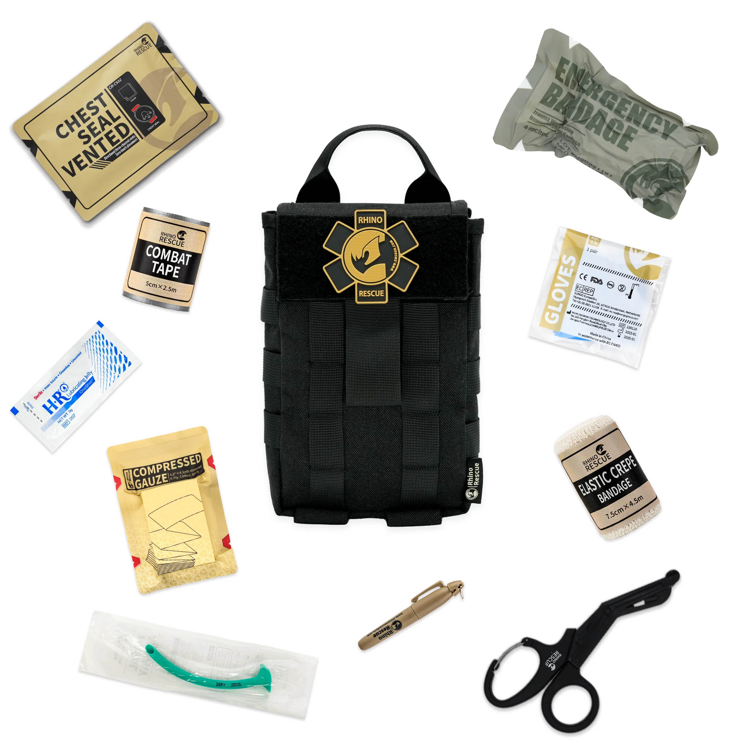 RHINO QF-001: Tactical Trauma and First Aid IFAK for Stop the Bleed Kits