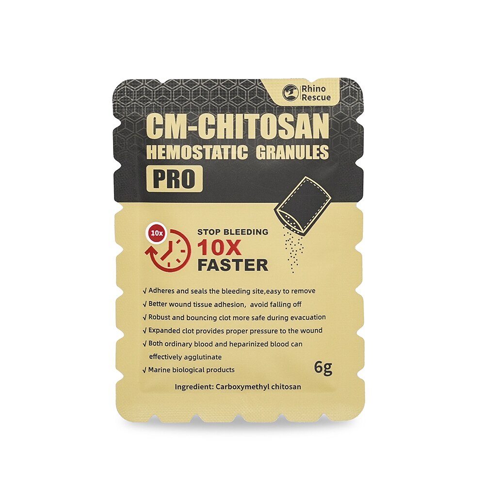Chitosan Hemostatic Granules, Rapid Clotting Capabilities&Convenient Granulated Form&Optimized for Diverse Settings&Versatile Application&Wide Range of Applications&Safe and Easy to Use&Effective in Various Conditions&Nonallergenic and Biodegradable-First Aid Medical Supplies | RhinoRescue