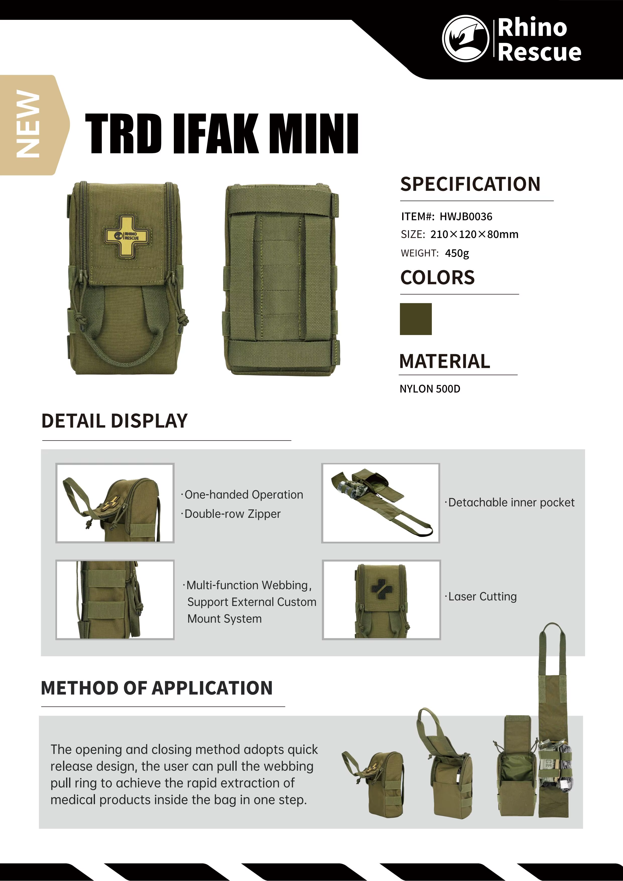 Rhino Rescue™ Tactical Rapid Deploy Mini IFAK