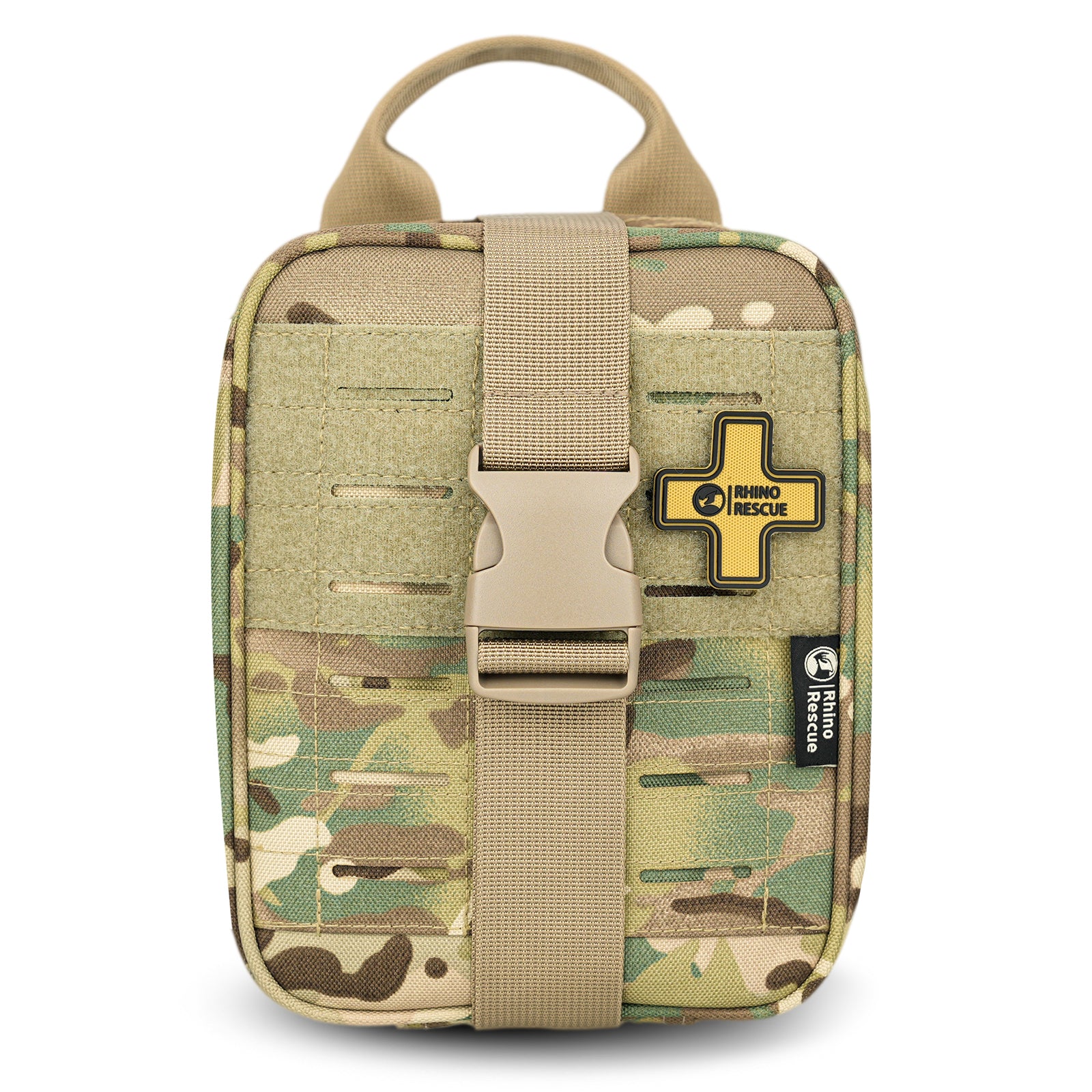 IFAK Trauma Kit with C-A-T Tourniquet, Molle Pouch SE Camouflage Rhino Rescue™, FDA/CE-Approved Self-Rescue in Seconds for Outdoor & Combat