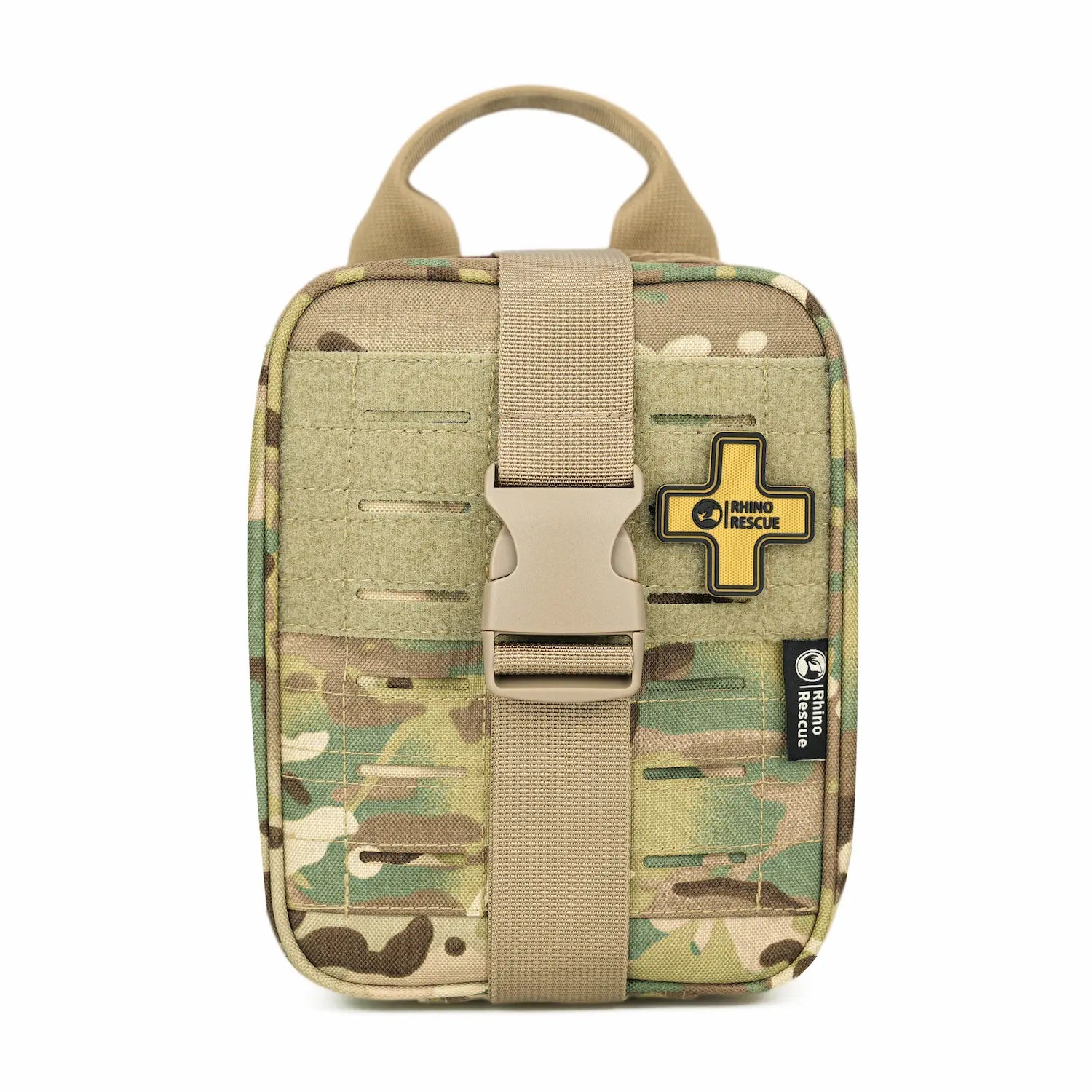 IFAK Trauma Kit with Ratcheting Tourniquet, Molle Pouch SE Camouflage Rhino Rescue™, FDA/CE-Approved Self-Rescue in Seconds for Outdoor & Combat