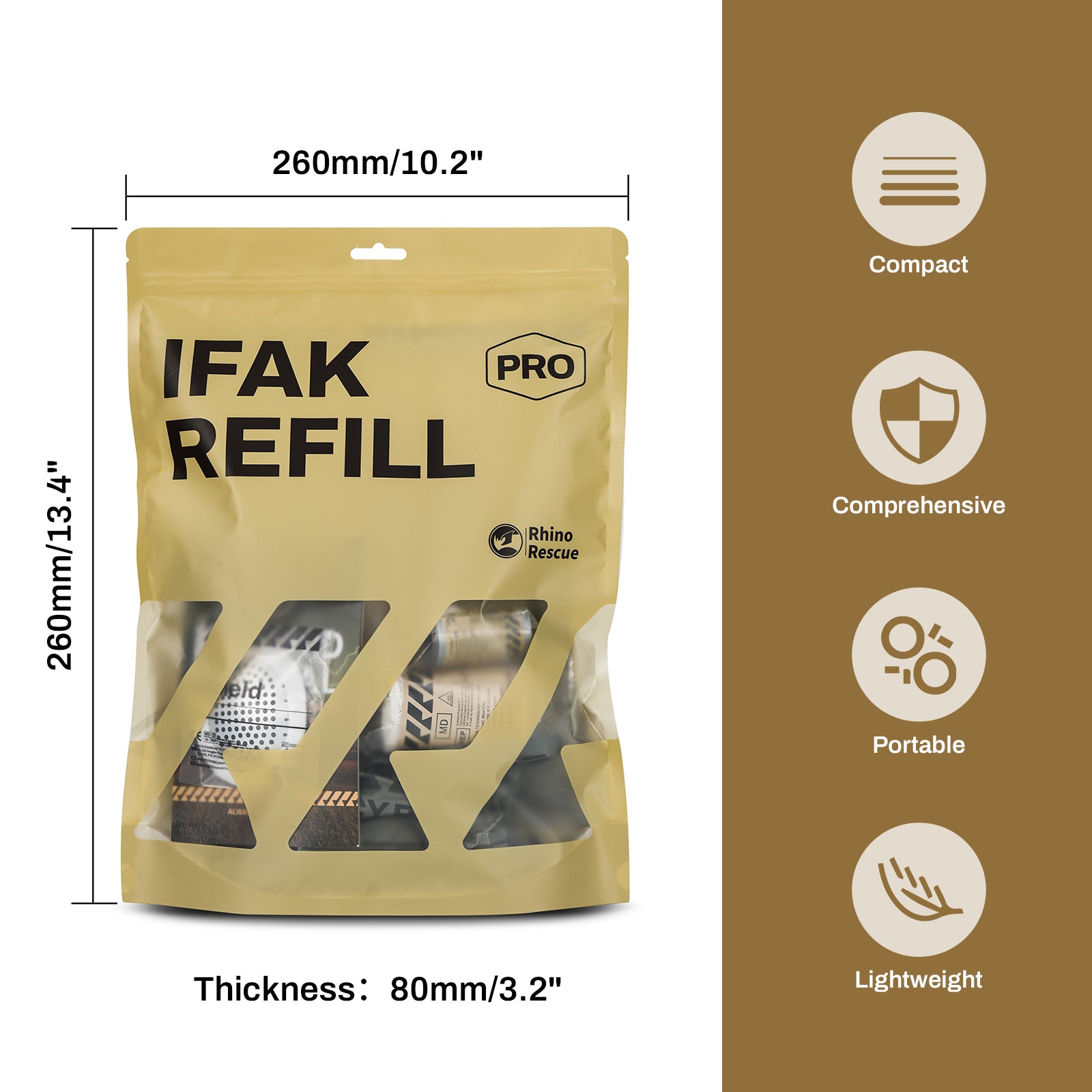 Rhino Rescue™ Tactical Trauma Kit IFAK REFILL With CAT Tourniquet - 17A (U.S. Zone Only)